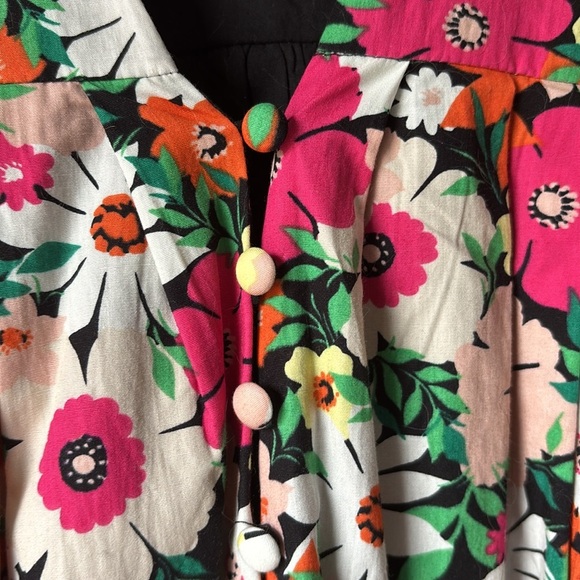 KARLIE Evermore floral puff sleeve dress size L - Picture 4 of 8